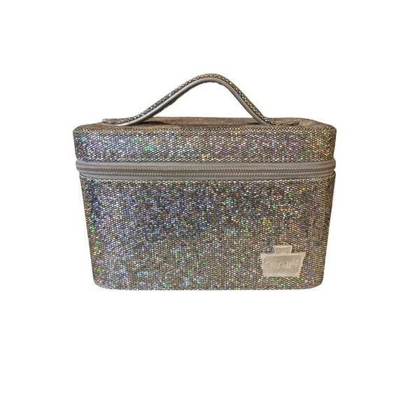 Caboodles Travel Make Up Train Case Portable Cosmetic Organizer Sturdy Glitter - Picture 1 of 9